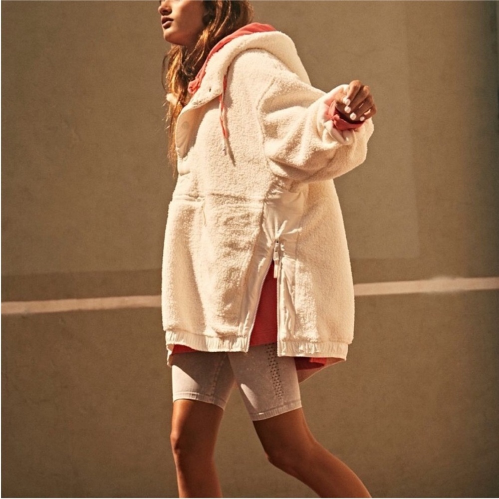 FP Movement by Free People Fuzzy Was She cream hoodie - Picture 2 of 9